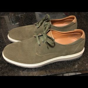 Johnston & Murphy Olive Suede Shoes
